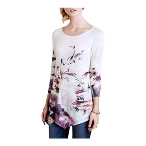 Anthropologie KNITTED & KNOTTED Womens Size Medium Morning Walk Tunic Sweater